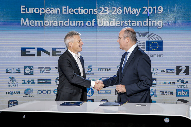 Fotogrāfija 26: Signing of a Memorandum of Understanding between the European Parliament and European News Exchange (ENEX)