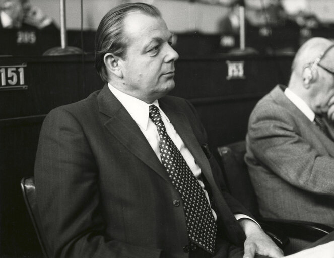 Heinz FREHSEE during a plenary session in Strasbourg, July, 3-6, 1973.