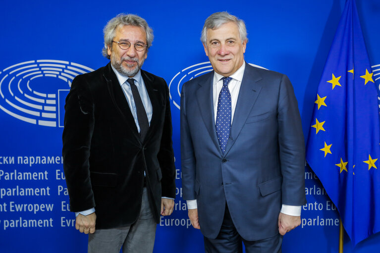 Antonio TAJANI, EP President meets with Can DÜNDAR, Turkish journalist