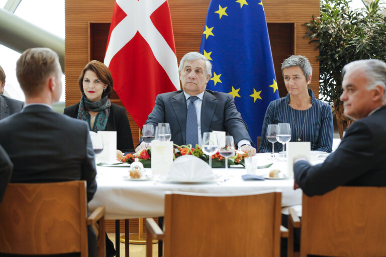 Antonio TAJANI - EP President meets with Lars Lokke RASMUSSEN - Danish Prime Minister - Official Lunch