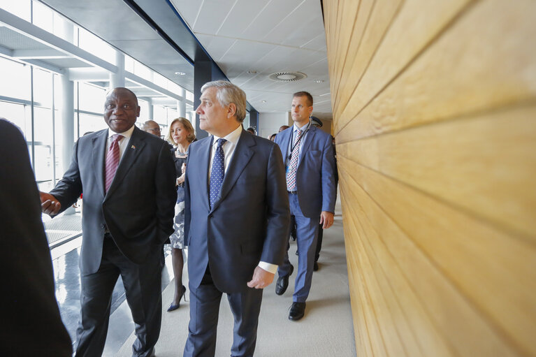 Fotogrāfija 4: Visit of Cyril RAMAPHOSA, President of the Republic of South Africa. Formal sitting