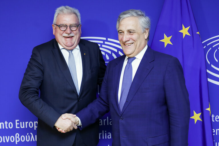 Antonio TAJANI, EP President meets with Werner LANGEN