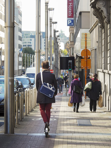 Electric scooter in Brussels for smart mobility