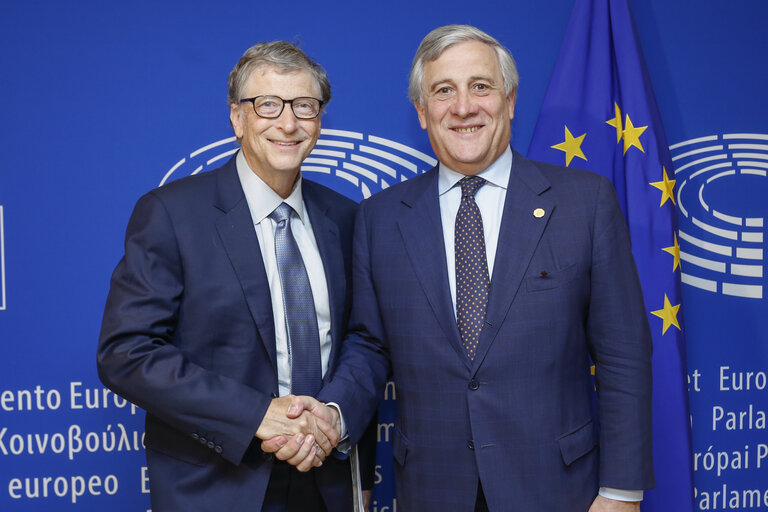 Antonio TAJANI - EP President meets with Meeting with Bill Gates, co-chair of the Bill & Melinda Gates Foundation