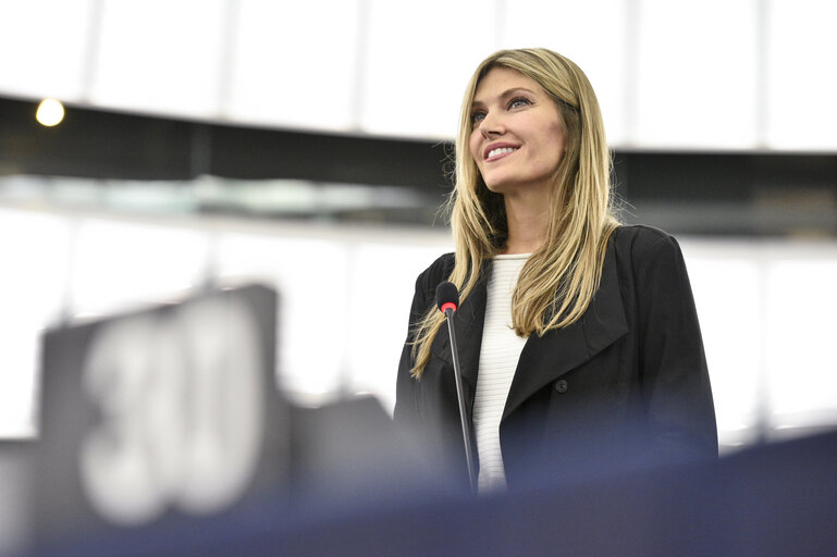 Foto 1: Eva KAILI in the EP in Strasbourg