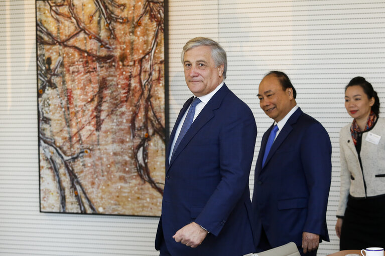 Valokuva 16: Antonio TAJANI - EP President meets with NGUYEN Xuan Phuc - Prime Minister of Vietnam. Meeting