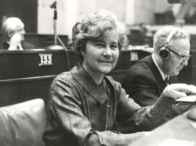 Various portraits in the hemicycle in 1969