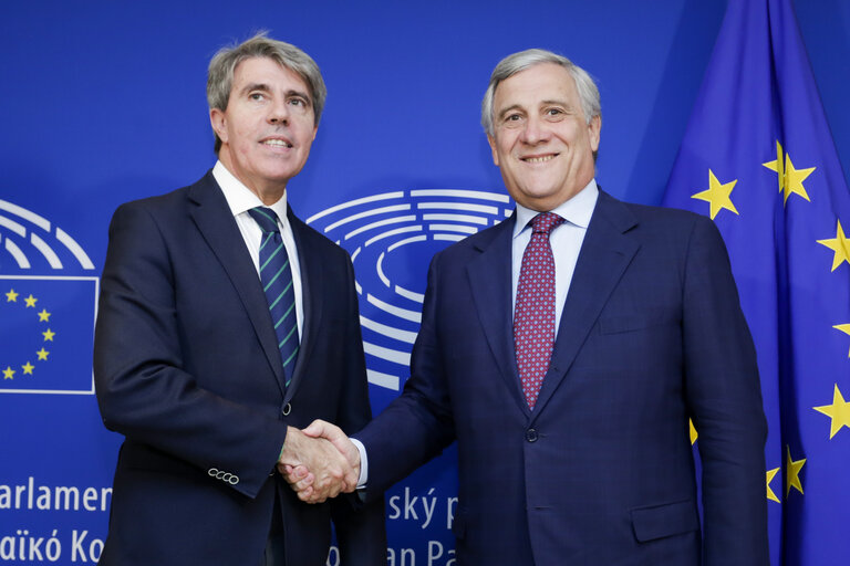 Antonio TAJANI, EP President meets with Angel GARRIDO, Presidente de la Comunidad de Madrid