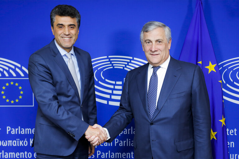 Foto 1: Antonio TAJANI, EP President meets with Doru-Claudian FRUNZULICA