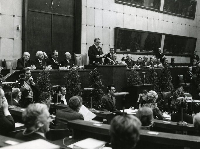 Various pictures of sessions in Strasbourg in 1973