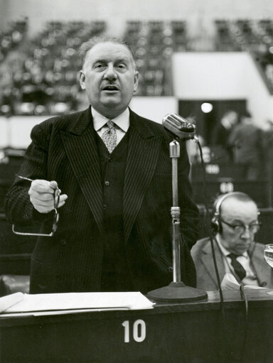 Delegue Alain POHER attending session in Strasbourg