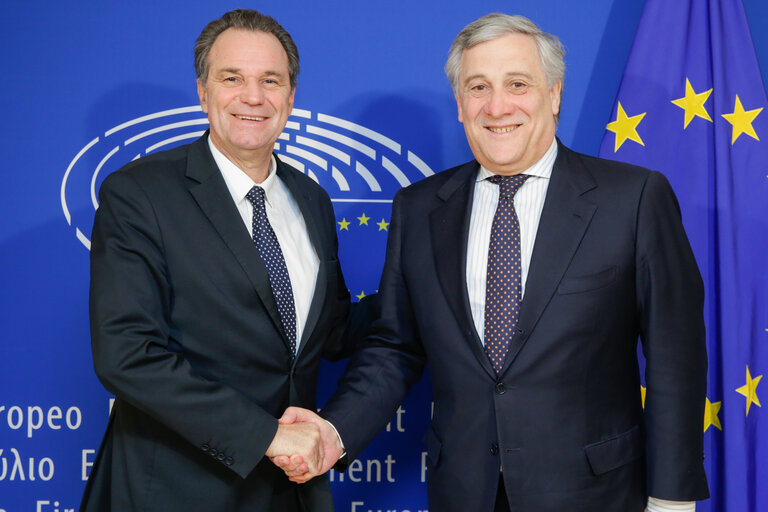 Fotografija 1: Antonio TAJANI - EP President meets with Renaud MUSELIER