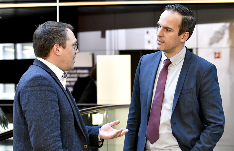 Fotografie 1: Arndt KOHN and Tiemo WÖLKEN in the European Parliament in Strasbourg