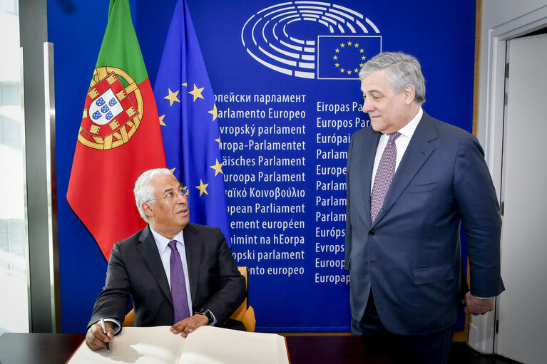 Antonio TAJANI - EP President meets with António COSTA - Prime Minister of Portugal