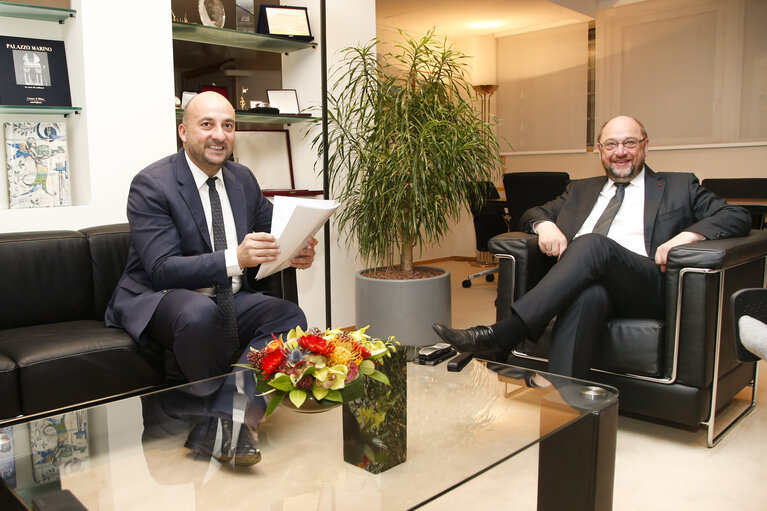 Martin SCHULZ - EP President meets with Etienne SCHNEIDER - Deputy Prime Minister of Luxembourg