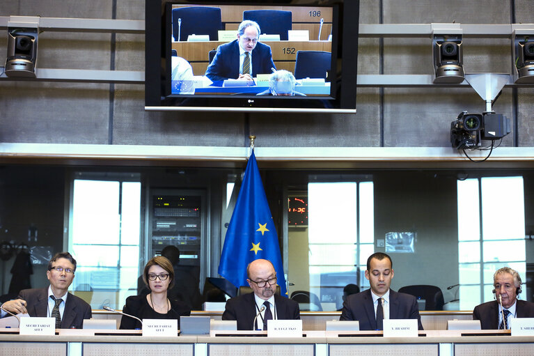 Photo 8: AFET committee meeting.  Exchange of views with Yassine BRAHIM - Minister for Investmen and International Cooperation and development of Tunisia.