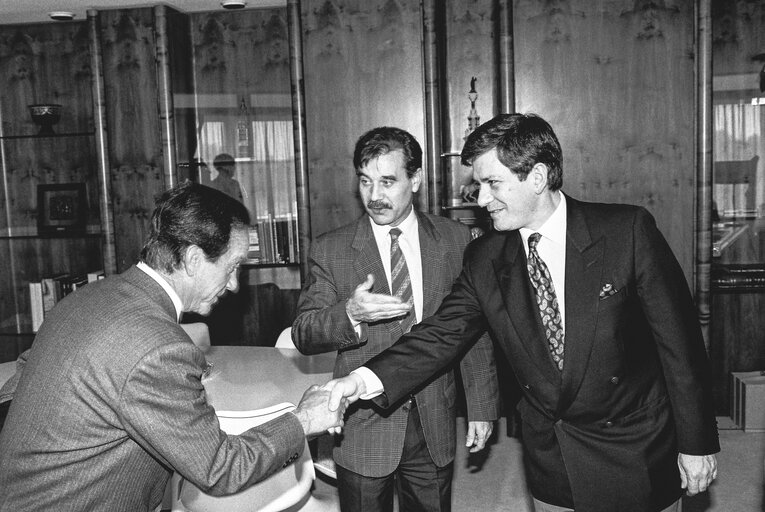 Enrique BARON CRESPO - EP President meets with guests at the European parliament in Strasbourg