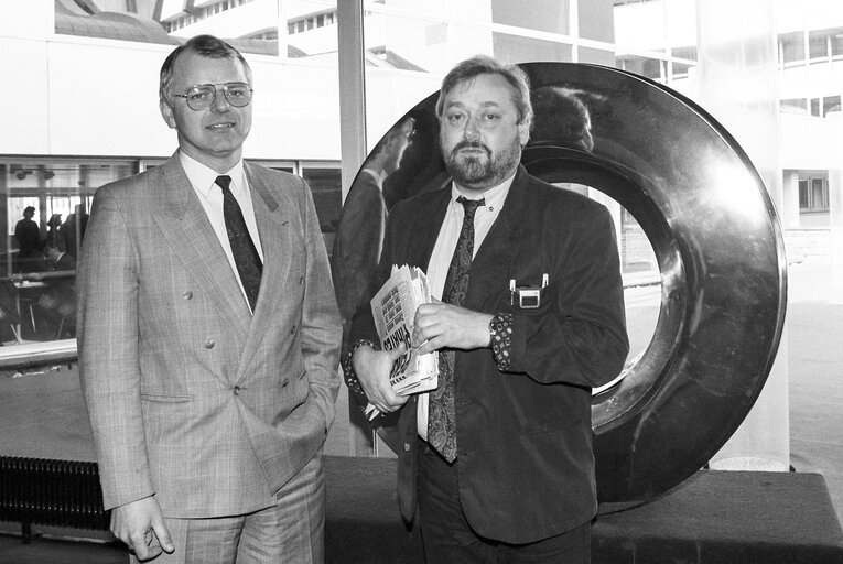 MEP John IVERSEN with guest at the European Parliament