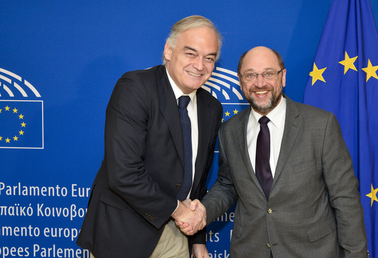 Martin SCHULZ - EP President meets with Esteban GONZALEZ PONS MEP