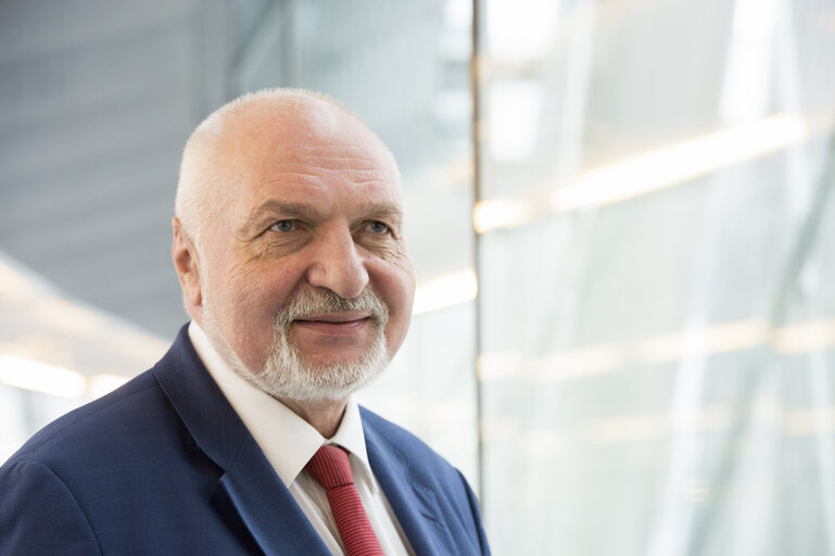 Valentinas MAZURONIS in the European Parliament in Brussels