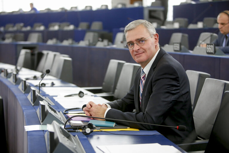 MEP Marc JOULAUD in plenary session week 50 2016 in Strasbourg.