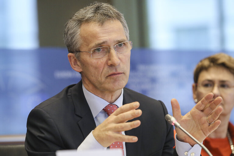 Fotografija 1: AFET Committee meeting with NATO Secretary General