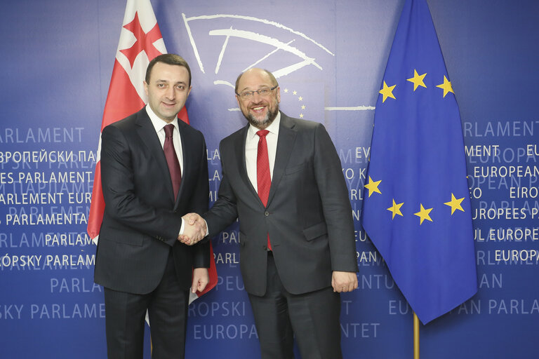 Suriet 4: Martin SCHULZ - EP President meets with prime minister of Georgia Irakli GARIBASHVILI