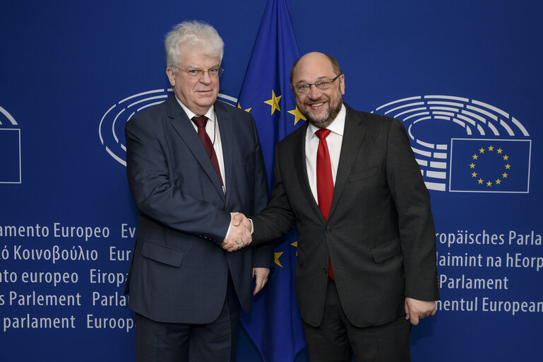 Martin SCHULZ - EP President meets with Russian ambassador CHIZHOV
