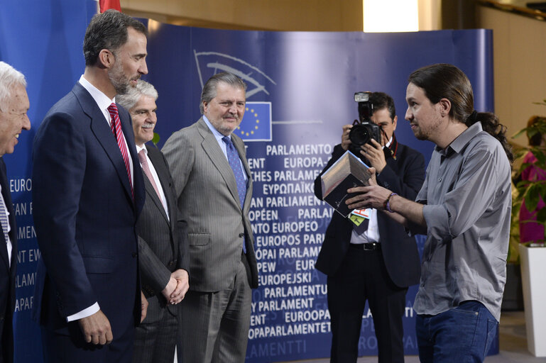 Foto 14: Official visit of the King of Spain Felipe VI at the European Parliament in Brussels.