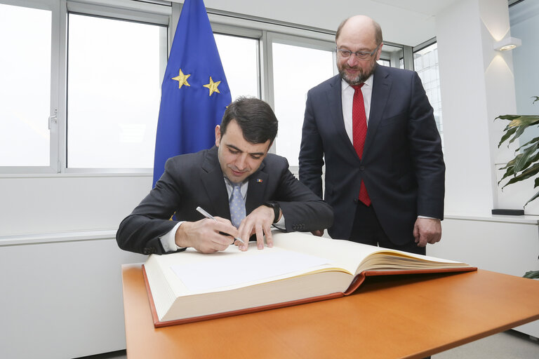 Martin SCHULZ - EP President meets with Chiril GABURICI, Prime-Minister of the Republic of Moldova