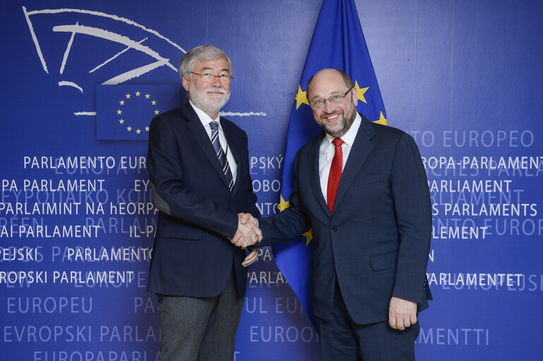 Martin SCHULZ - EP President meets with MEP Sergio Gaetano COFFERATI