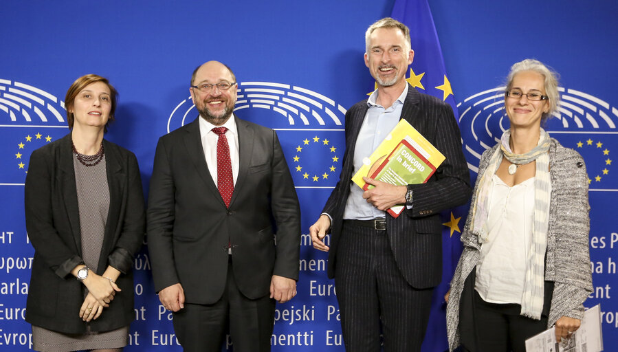 Martin SCHULZ - EP President meets with Seamus JEFFERSON - Director of CONCORD, the European confederation of Relief and Development NGOs