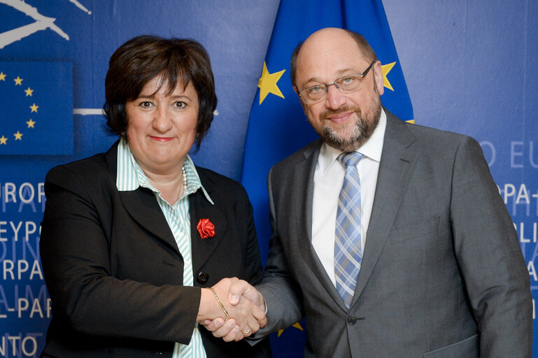 Martin SCHULZ - EP President meets with Zita GURMAI