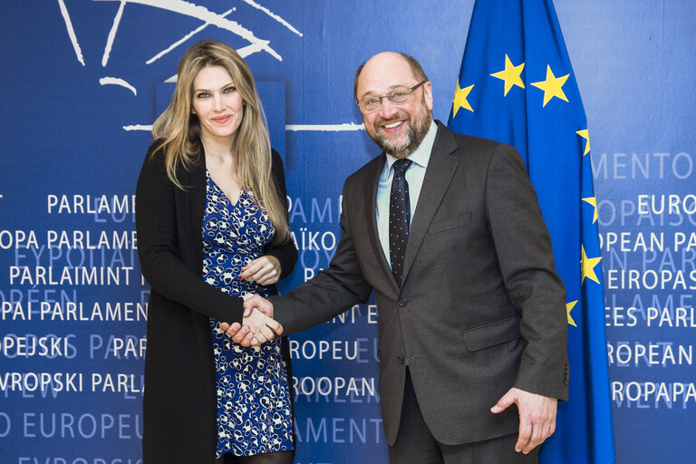 Fotografie 2: Martin SCHULZ meets with MEP Eva KAILI
