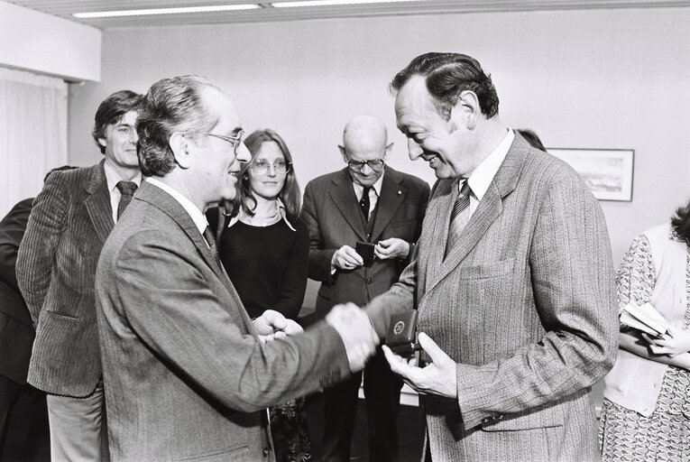 Suriet 10: Medal ceremony in Strasbourg in april 1979. y