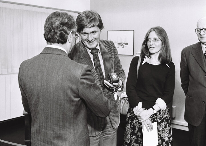 Medal ceremony in Strasbourg in april 1979.