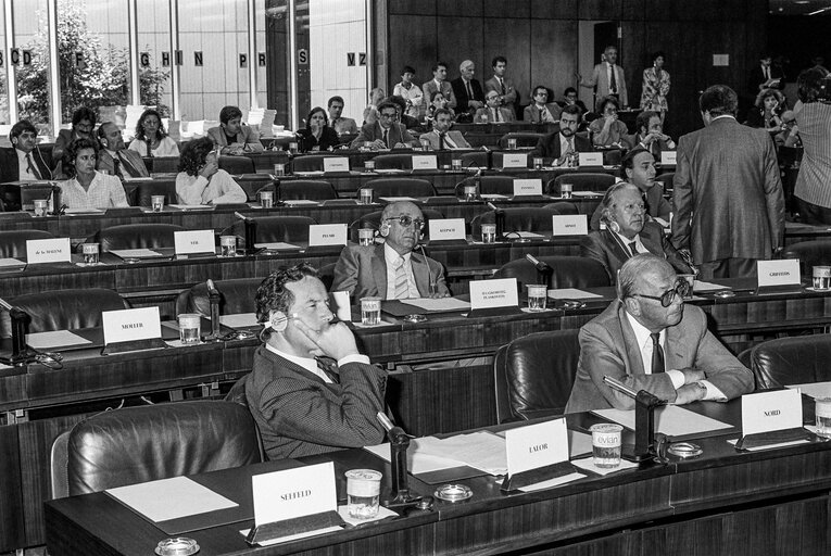 Fotografia 18: Death of Altiero SPINELLI - Homage during a meeting of the Committee on Institutional Affairs in Strasbourg in presence of EP President and EC President