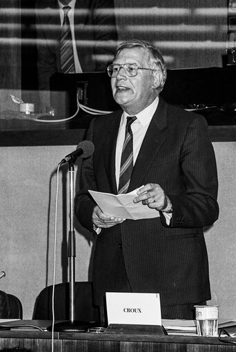 Fotografia 3: Death of Altiero SPINELLI - Homage during a meeting of the Committee on Institutional Affairs in Strasbourg in presence of EP President and EC President