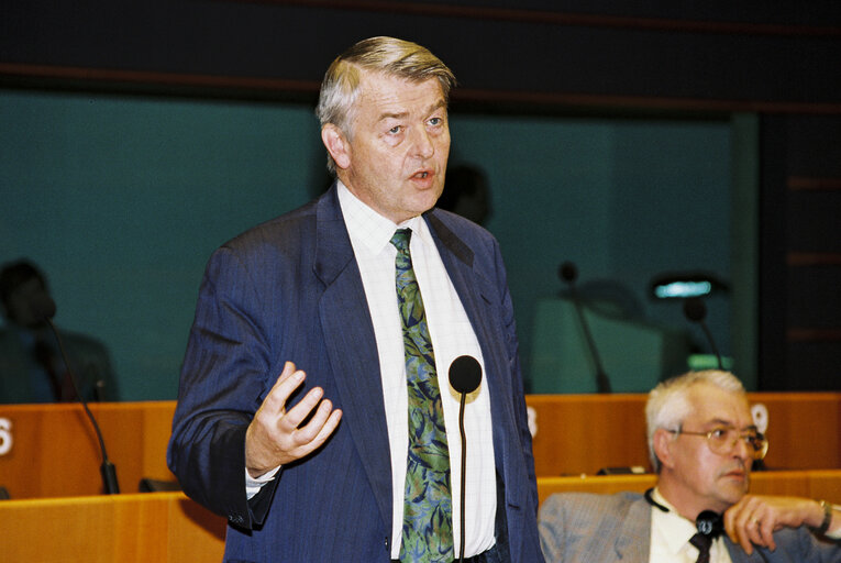 MEP Allan MACARTNEY during the plenary session at the European Parliament in Brussels.