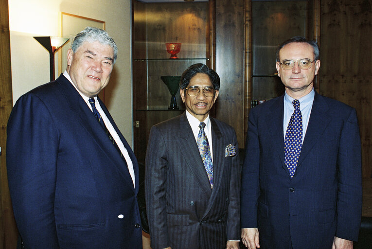 Klaus HANSCH EP President meets with guests at the European Parliament in Strasbourg