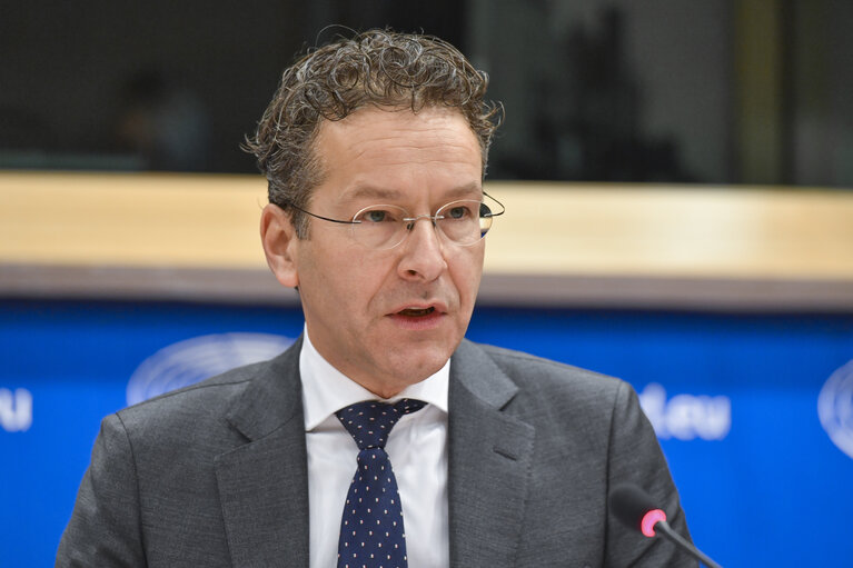 Fotografija 1: ECON committee meeting. Economic Dialogue and exchange of views with Jeroen DIJSSELBLOEM, President of the Eurogroup