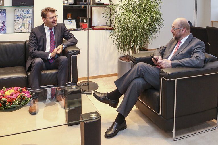 Martin SCHULZ - EP President meets with Daniel CASPARY