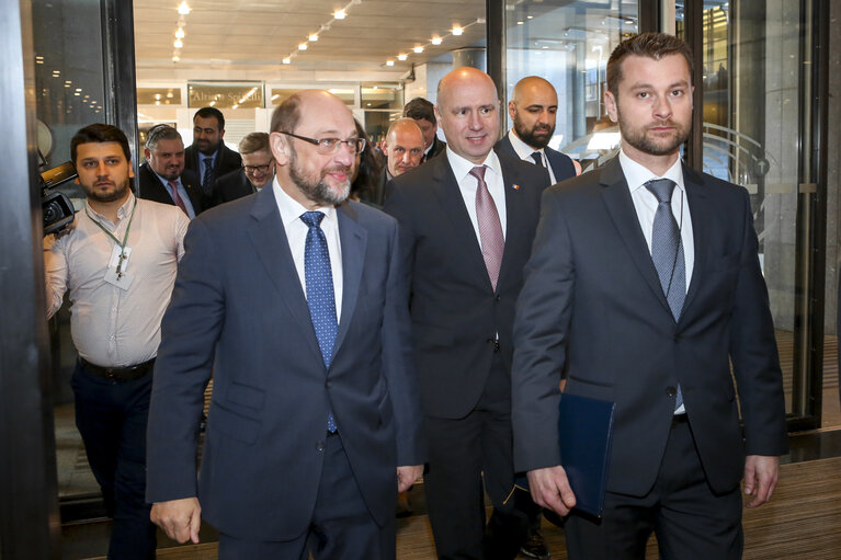 Fotografia 1: Official visit of Pavel FILIP, Prime Minister of Moldova to the European Parliament in Brussels