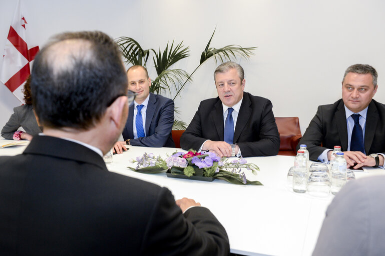 Gianni PITTELLA, Chair of the S&D Group, meets with the Prime Minister of Georgia