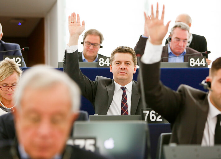 Fotografija 3: Sven SCHULZE in plenary session week 43 2016 in Strasbourg