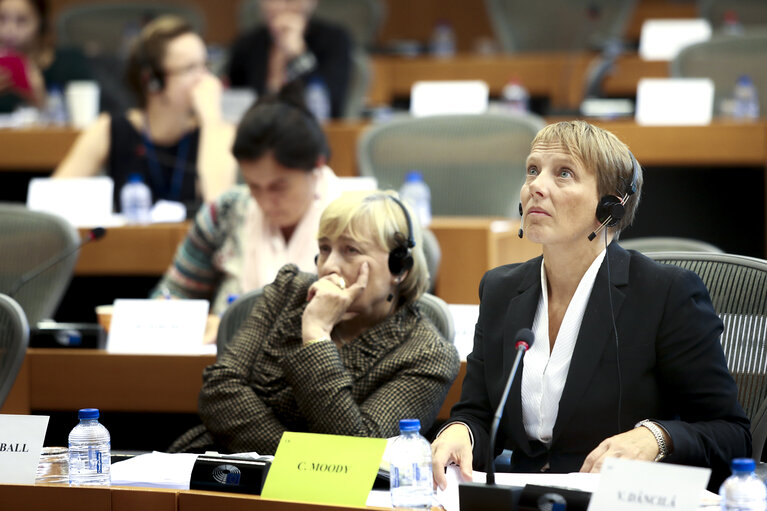 Fotografi 1: FEMM committee meeting. Hearing on ' EU funds for gender equality '