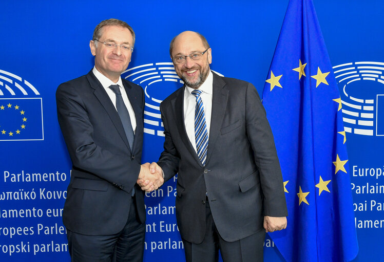 Martin SCHULZ - EP President meets with Philippe JUVIN