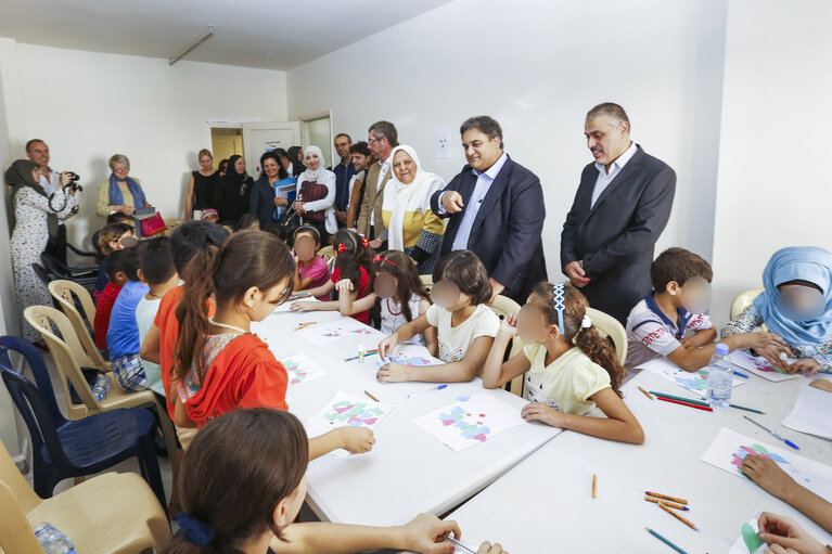 Photo 5: EP delegation to Lebanon visits the Chiyah Social Development center in Beirut on 20 september 2016, meeting Syrian children refugees.