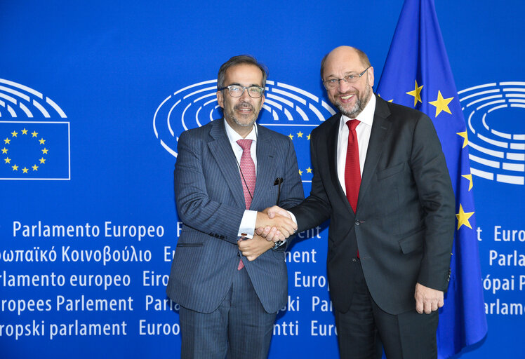 Martin SCHULZ - EP President meets with Paulo RANGEL