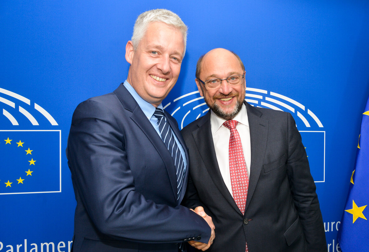 Martin SCHULZ - EP President meets with Matthias GROOTE